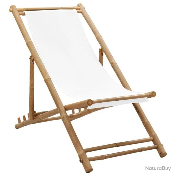Chaise de terrasse Bambou et toile
