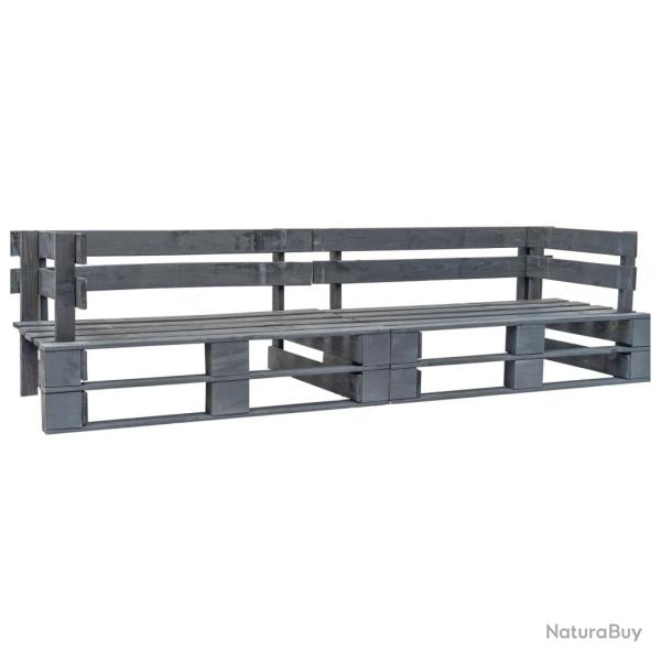 Canap� palette de jardin 2 places gris bois