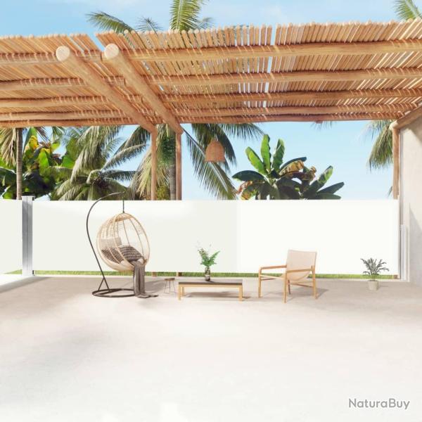 Auvent latral rtractable Crme 160x1200 cm