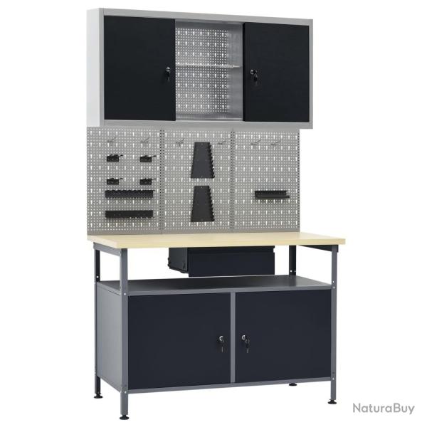 �tabli avec 3 panneaux muraux et 1 armoire