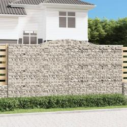 Panier de gabions arqu&eacute; 400x30x200/220 cm Fer galvanis&eacute;