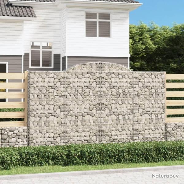 Paniers � gabions arqu�s 2 pcs 300x50x180/200 cm fer galvanis�