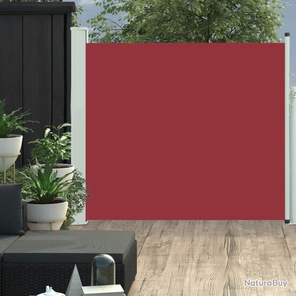 Auvent latral rtractable de patio 100x300 cm Rouge