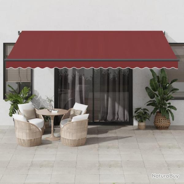 Auvent manuel r�tractable bordeaux 450x350 cm