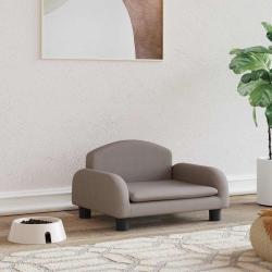 Lit pour chien taupe 50x40x30 cm tissu