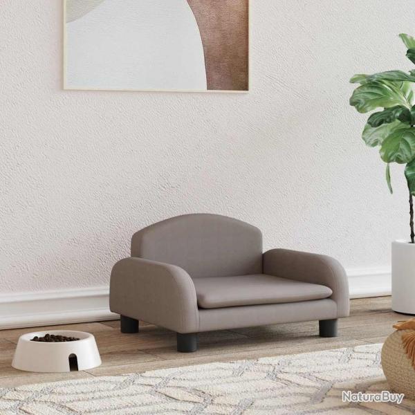 Lit pour chien taupe 50x40x30 cm tissu