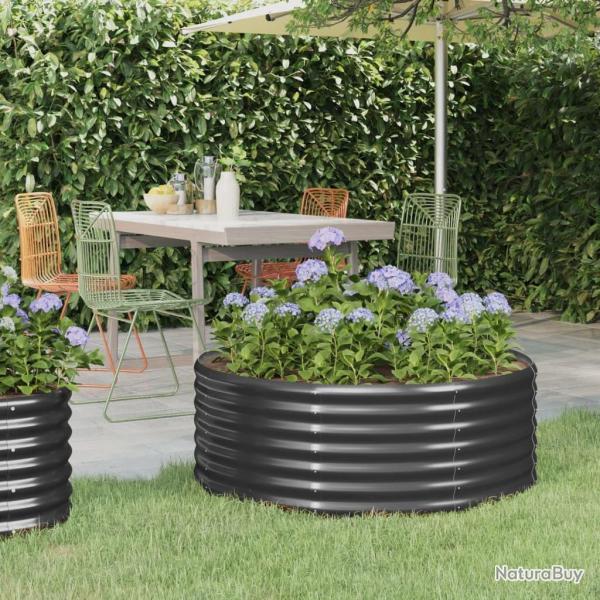 Lit sur�lev� de jardin Acier enduit de poudre Anthracite