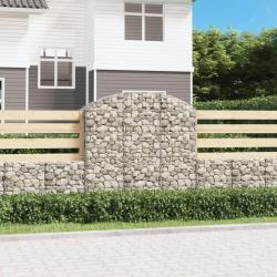 Panier de gabions arqu&eacute; 150x50x140/160 cm Fer galvanis&eacute;