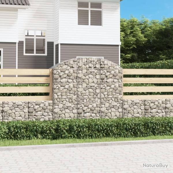 Panier de gabions arqu� 150x50x140/160 cm Fer galvanis�