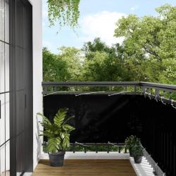 &Eacute;cran de balcon noir 75x700 cm 100% polyester oxford