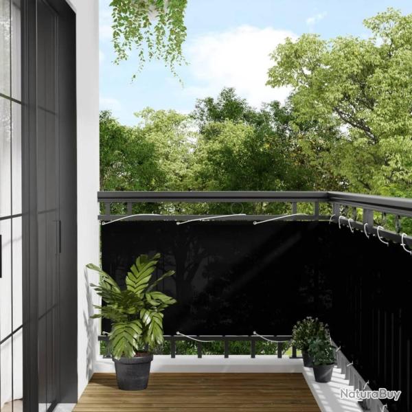 �cran de balcon noir 75x700 cm 100% polyester oxford