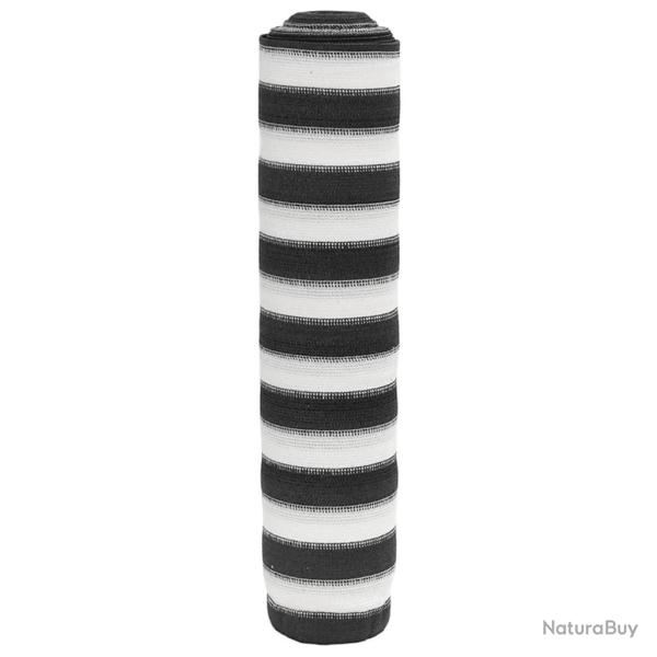 Filet brise-vue anthracite et blanc 1,5x50 m PEHD 150 g/m�