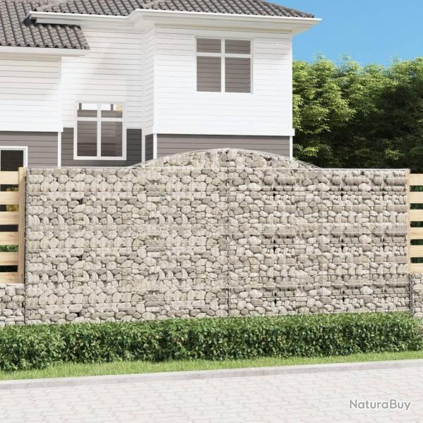 Panier de gabions arqu� 400x30x180/200 cm Fer galvanis�