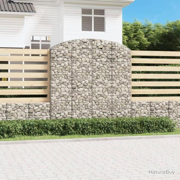 Panier de gabions arqu� 200x50x200/220 cm Fer galvanis�