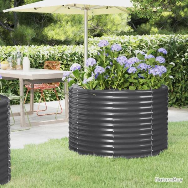 Lit surlev de jardin Acier enduit de poudre Anthracite
