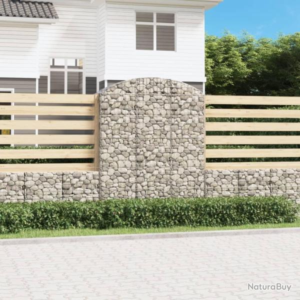 Panier de gabions arqu� 150x50x180/200 cm Fer galvanis�