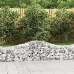 Paniers &agrave; gabions arqu&eacute;s 3 pcs 200x50x40/60 cm fer galvanis&eacute;