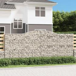 Panier de gabions arqu&eacute; 400x50x160/180 cm Fer galvanis&eacute;