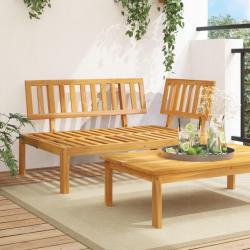 Canap&eacute; d'angle palette de jardin bois massif d'acacia