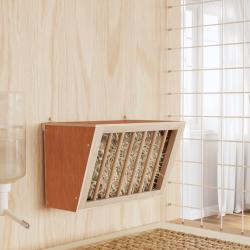 Mangeoire &agrave; foin pour lapins 37x18,5x23 cm bois massif sapin