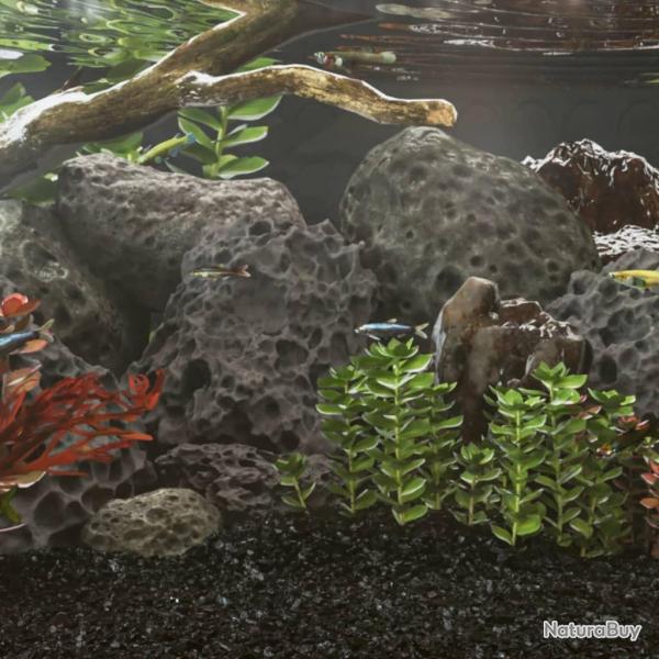 Roches volcaniques 25 kg noir 10-30 cm