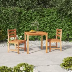 Ensemble &agrave; manger de jardin 3 pcs Bois de teck massif