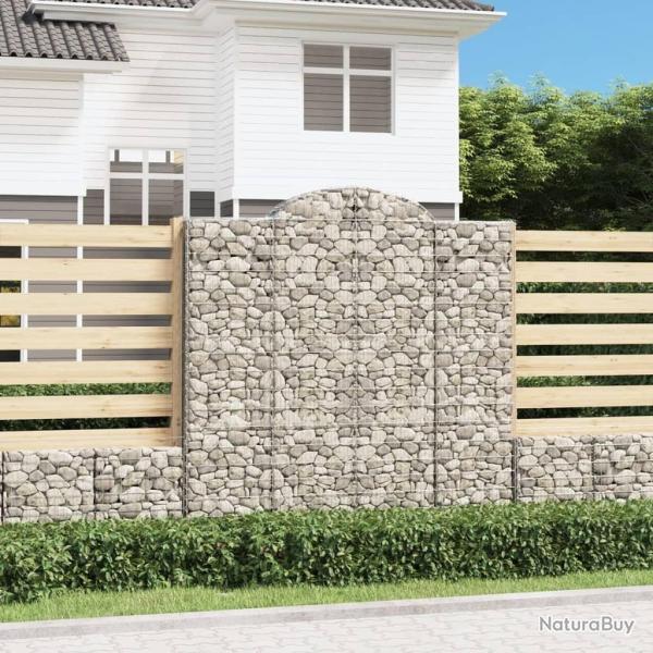Paniers � gabions arqu�s 2 pcs 200x50x200/220 cm Fer galvanis�