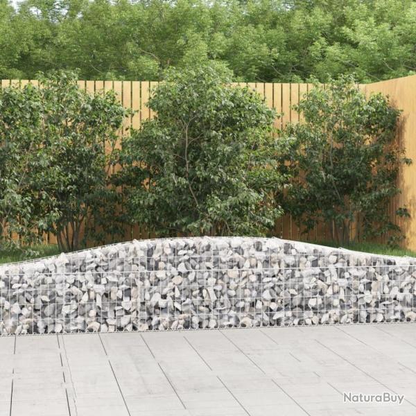 Paniers � gabions arqu�s 4 pcs 400x30x40/60 cm Fer galvanis�