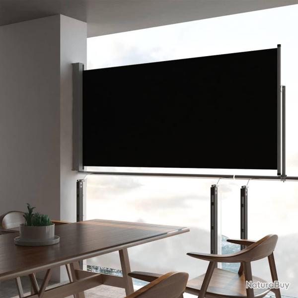 Auvent lat�ral r�tractable de patio 120 x 300 cm Noir