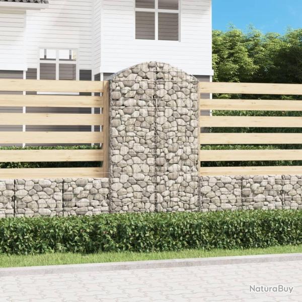 Panier de gabions arqu� 100x50x180/200 cm Fer galvanis�