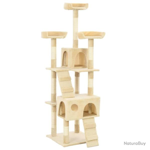 Arbre � chat avec griffoirs en sisal 170 cm Beige