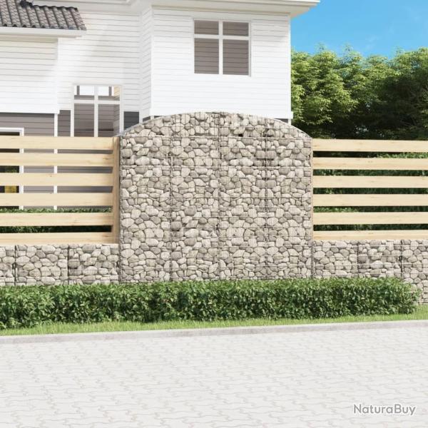 Panier de gabions arqu� 200x50x180/200 cm Fer galvanis�