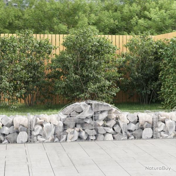 Paniers � gabions arqu�s 5 pcs 200x50x40/60 cm fer galvanis�
