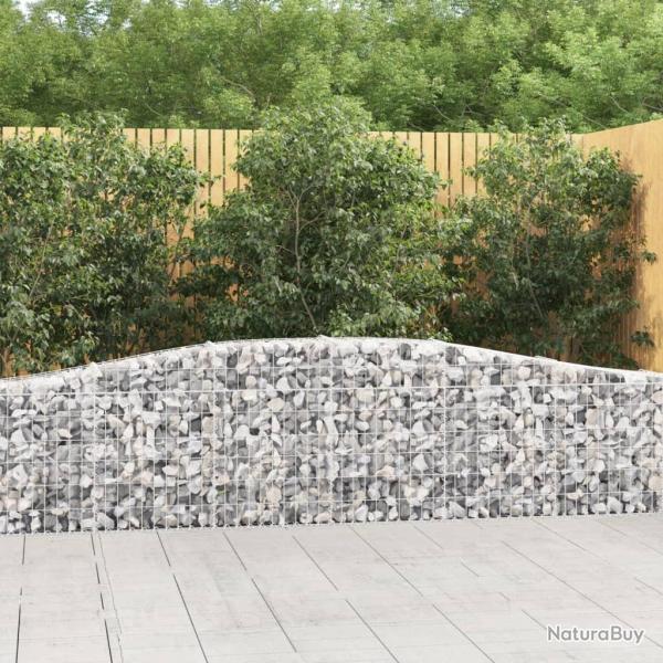 Panier de gabions arqu� 400x30x60/80 cm Fer galvanis�