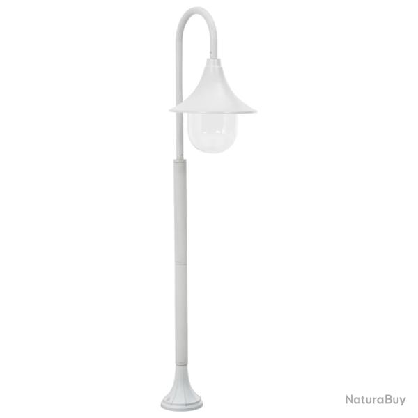 Lampadaire de jardin E27 120 cm Aluminium Blanc