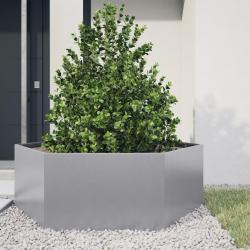 Jardini&egrave;re hexagone 138x120x45 cm acier galvanis&eacute;