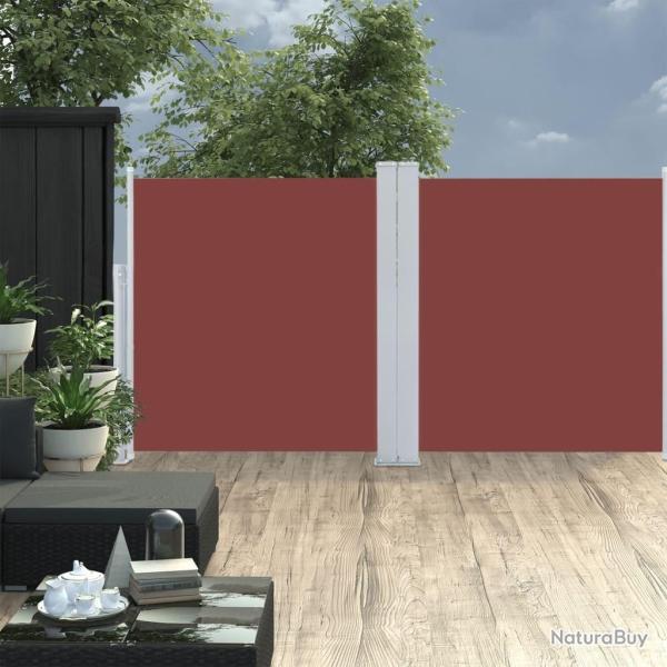 Auvent lat�ral r�tractable Marron 120 x 600 cm
