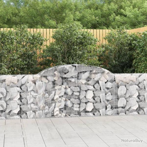 Paniers � gabions arqu�s 3 pcs 300x30x80/100 cm fer galvanis�