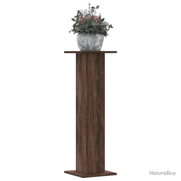 Supports pour plantes 2 pcs chne marron bois d'ingnierie