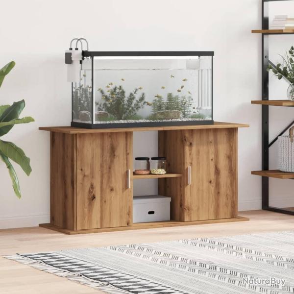Support d'aquarium chne artisanal 121x41x58 cm bois ingnierie