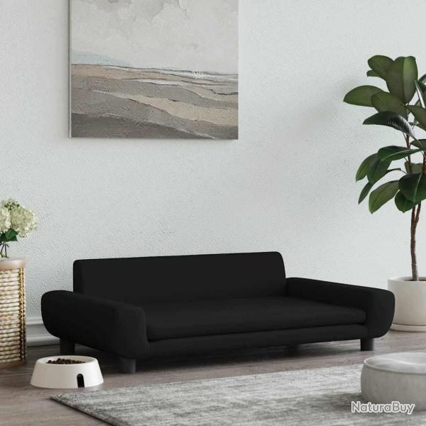 Lit pour chien noir 100x54x33 cm velours