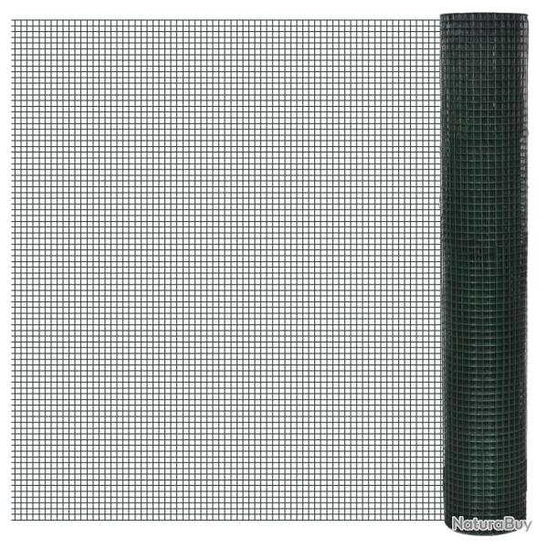 Grillage Acier galvanis� et rev�tement en PVC 25 x 1 m Vert