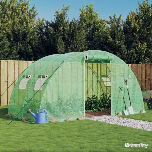 Serre avec cadre en acier vert 8 m� 4x2x2 m