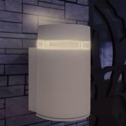 Applique murale ext&eacute;rieure demi-cylindrique Aluminium Gris
