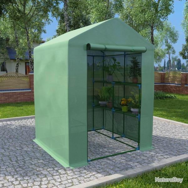 Serre avec �tag�res Acier 143x143x195 cm