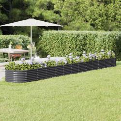 Lit sur&eacute;lev&eacute; de jardin Acier enduit de poudre Anthracite