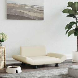 Lit pour chien cr&egrave;me 70x45x28 cm similicuir