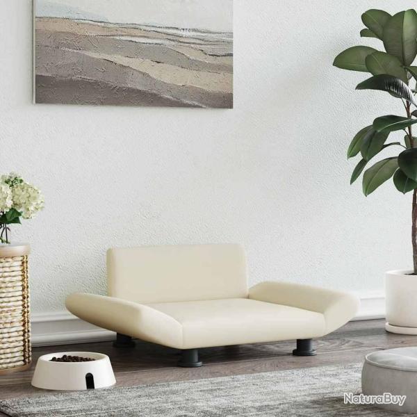 Lit pour chien cr�me 70x45x28 cm similicuir