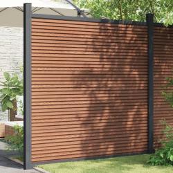 Panneau de cl&ocirc;ture marron 180x186 cm WPC