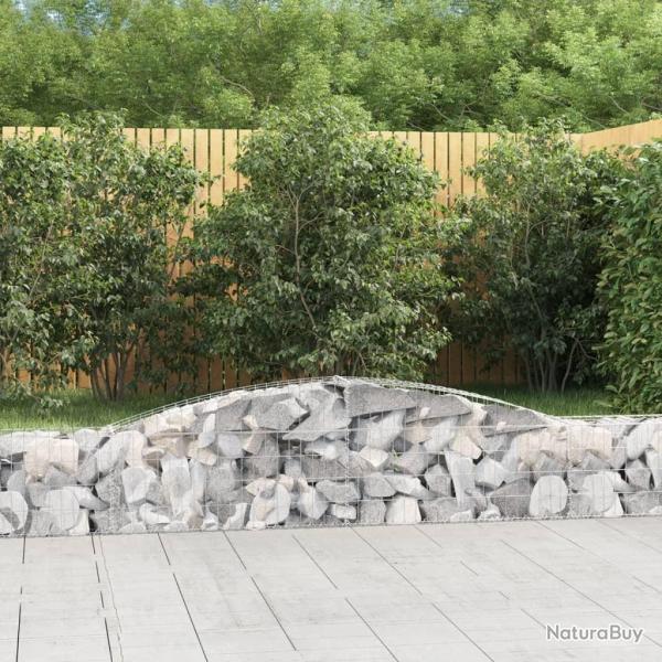 Paniers � gabions arqu�s 4 pcs 400x30x40/60 cm Fer galvanis�